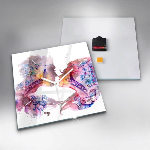 Štvorcové hodiny Dve telá jedna duša