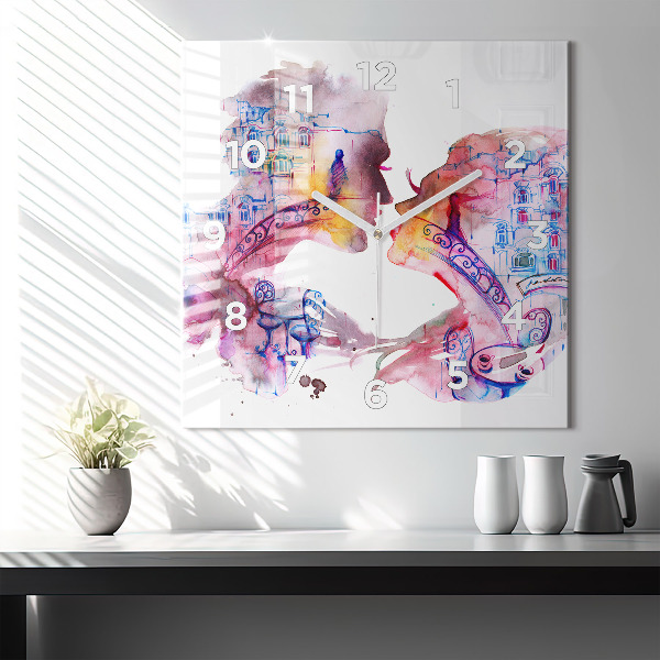 Štvorcové hodiny Dve telá jedna duša