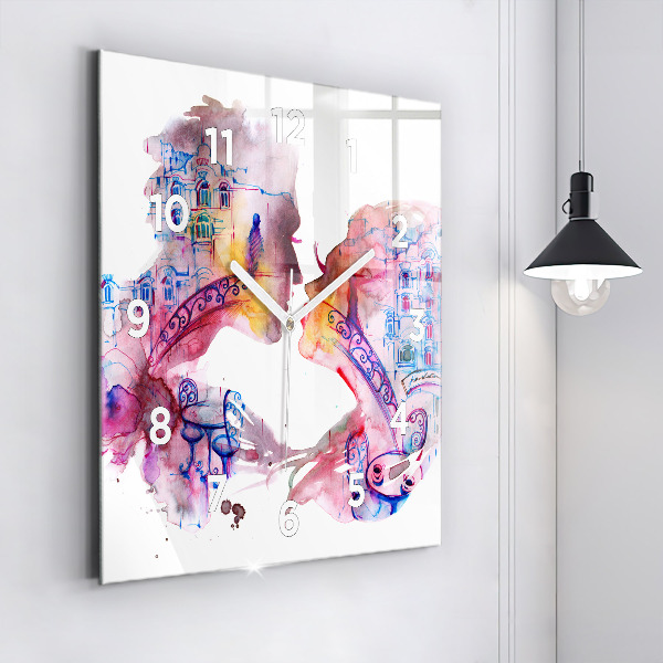 Štvorcové hodiny Dve telá jedna duša