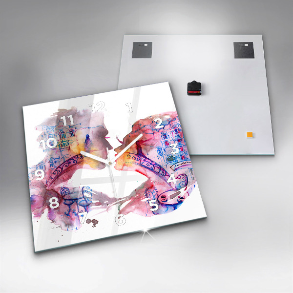 Štvorcové hodiny Dve telá jedna duša