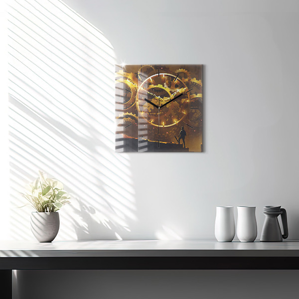 Štvorcové hodiny Čas – mechanizmus