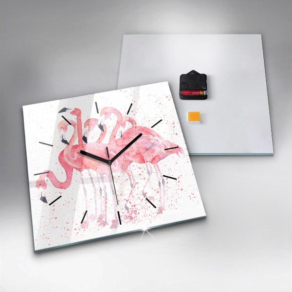 Štvorcové hodiny Banda plameniakov