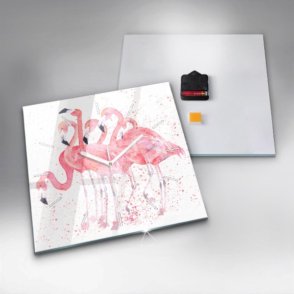 Štvorcové hodiny Banda plameniakov