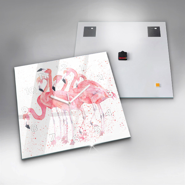 Štvorcové hodiny Banda plameniakov