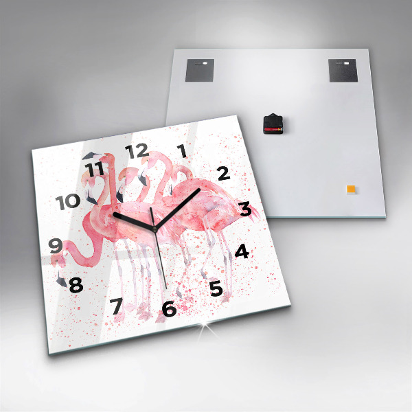 Štvorcové hodiny Banda plameniakov