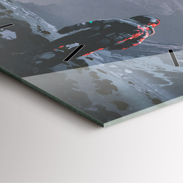 Štvorcové hodiny Astronauti Mliečna dráha