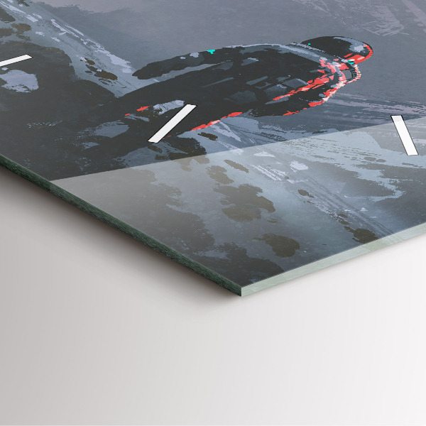 Štvorcové hodiny Astronauti Mliečna dráha