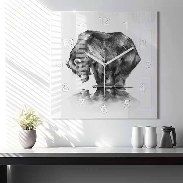 Štvorcové hodiny Kreslený medveď