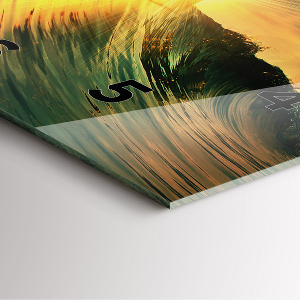 Štvorcové hodiny Perspektíva vĺn západu slnka