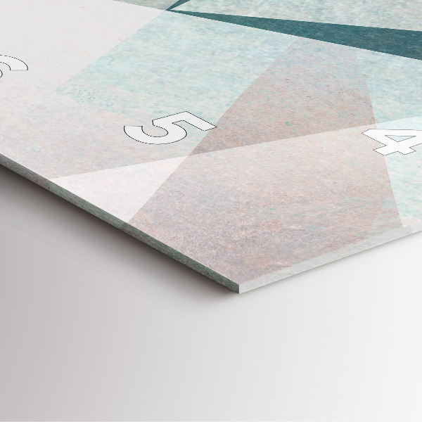 Štvorcové hodiny Trojuholníky abstraktné textúry