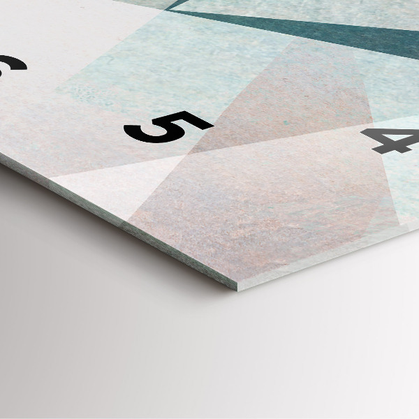 Štvorcové hodiny Trojuholníky abstraktné textúry