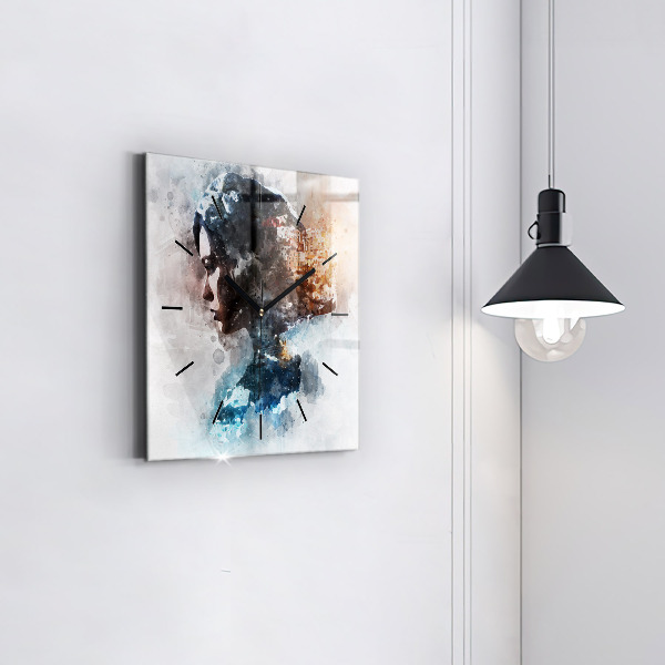 Štvorcové hodiny Abstraktné tváre