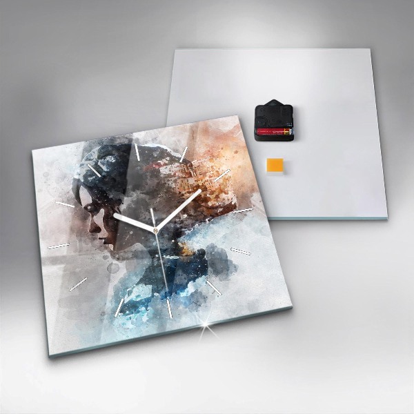 Štvorcové hodiny Abstraktné tváre