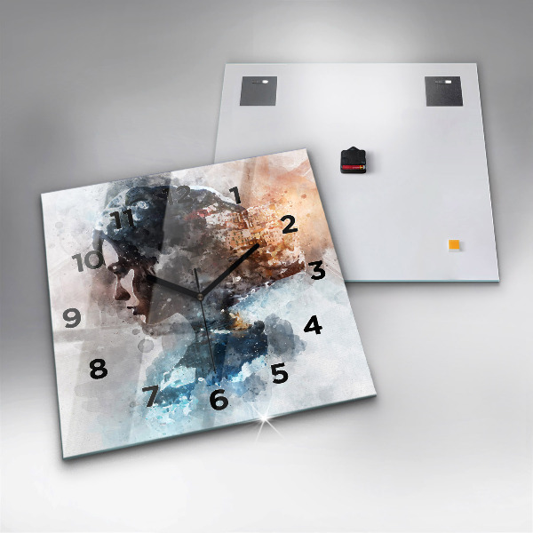 Štvorcové hodiny Abstraktné tváre