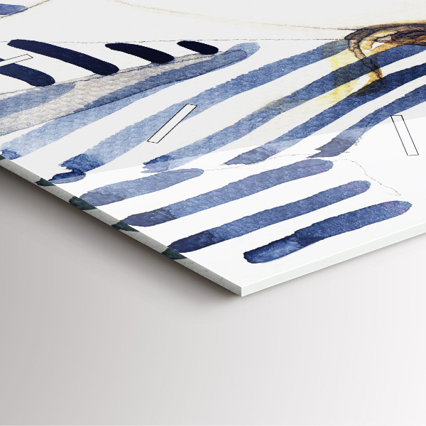 Štvorcové hodiny Tvár s okuliarmi a klobúkom