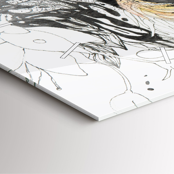 Štvorcové hodiny Abstrakcia ženskej tváre