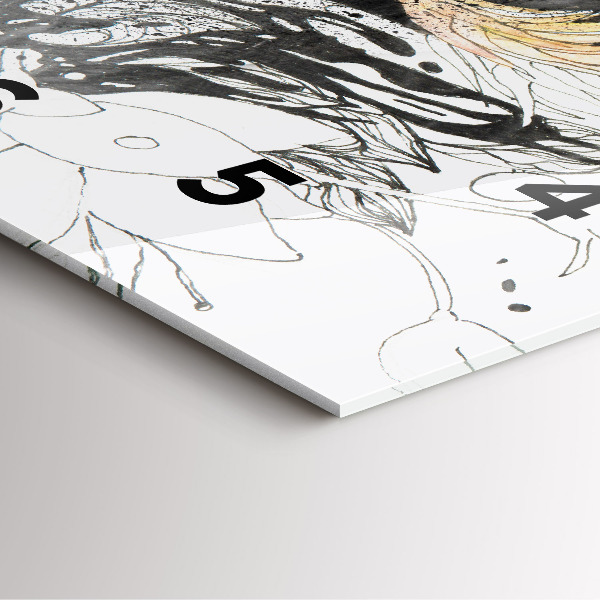 Štvorcové hodiny Abstrakcia ženskej tváre