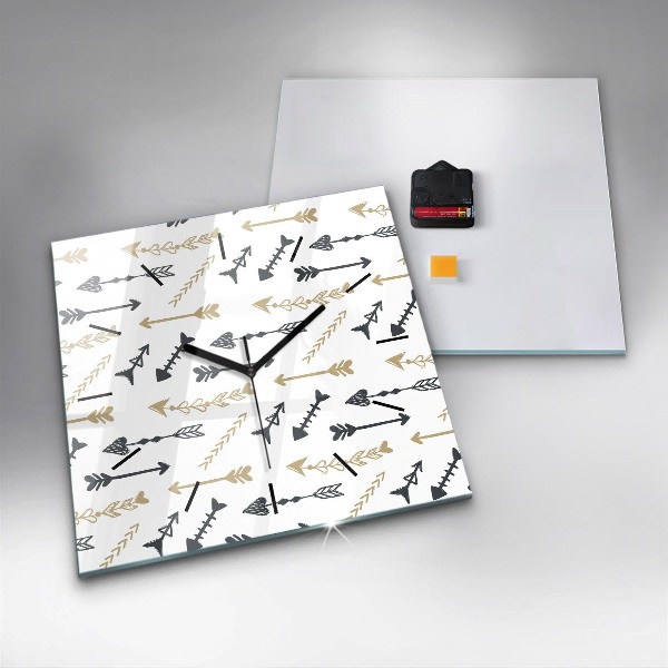 Štvorcové hodiny Geometrický bedrový vzor