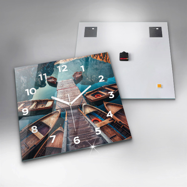 Štvorcové hodiny Most a jazero