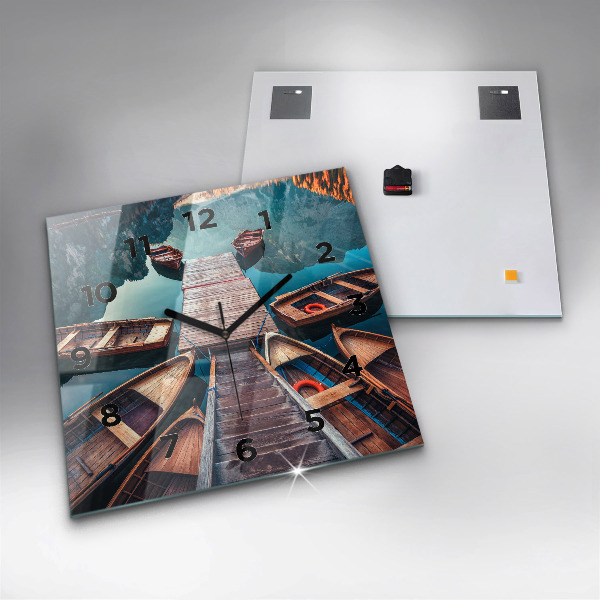 Štvorcové hodiny Most a jazero