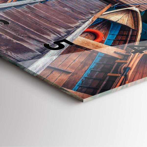 Štvorcové hodiny Most a jazero