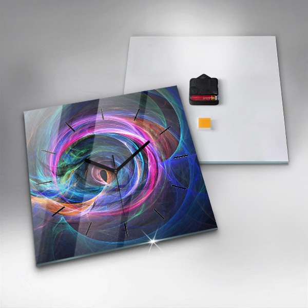 Štvorcové hodiny Farebný fraktál