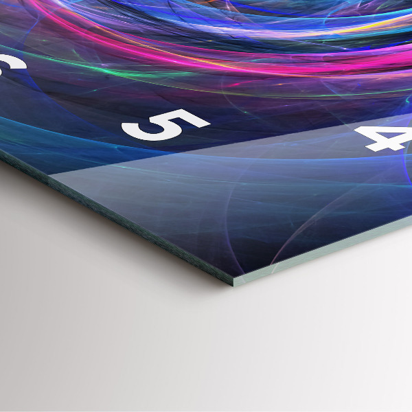 Štvorcové hodiny Farebný fraktál