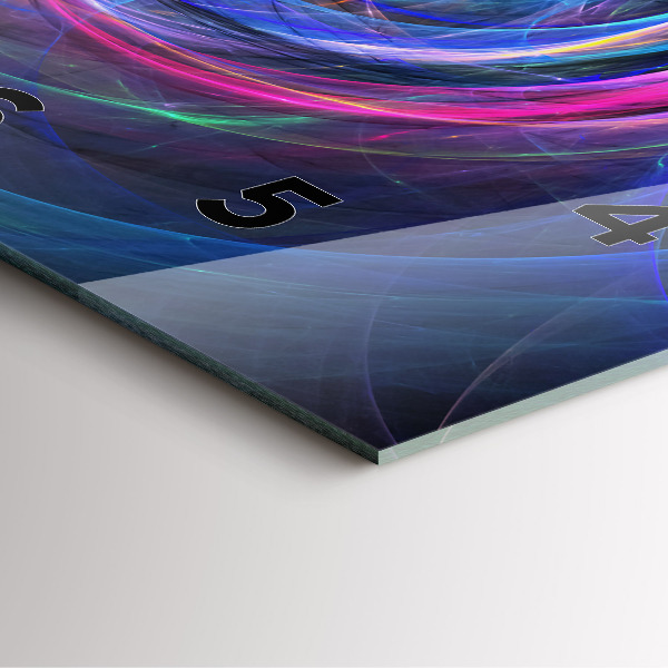 Štvorcové hodiny Farebný fraktál