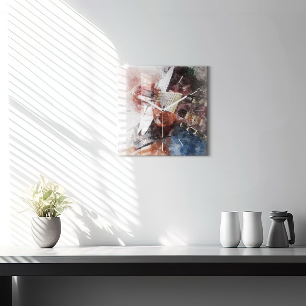 Štvorcové hodiny Vizualizácia gitary