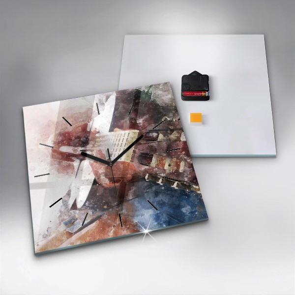 Štvorcové hodiny Vizualizácia gitary