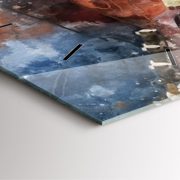 Štvorcové hodiny Vizualizácia gitary