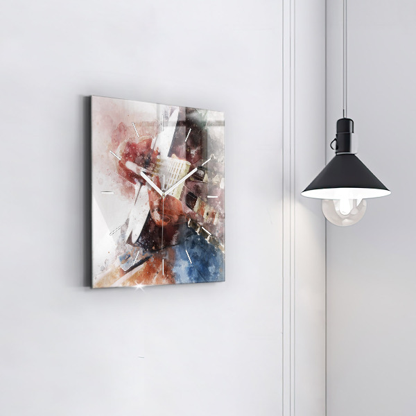 Štvorcové hodiny Vizualizácia gitary