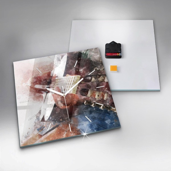 Štvorcové hodiny Vizualizácia gitary