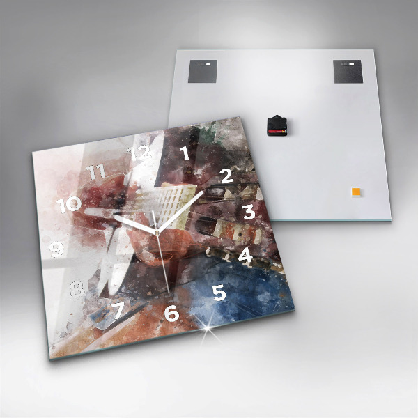 Štvorcové hodiny Vizualizácia gitary