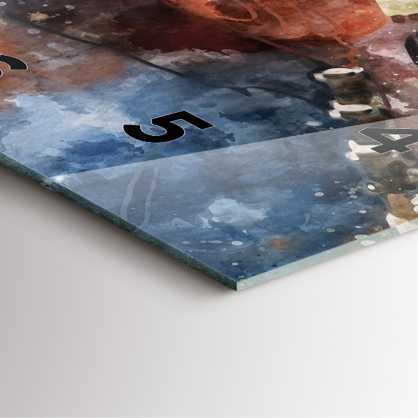 Štvorcové hodiny Vizualizácia gitary