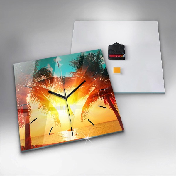 Štvorcové hodiny Prázdniny Oddych Leto