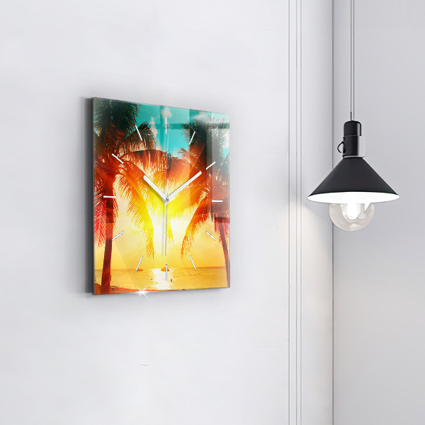 Štvorcové hodiny Prázdniny Oddych Leto