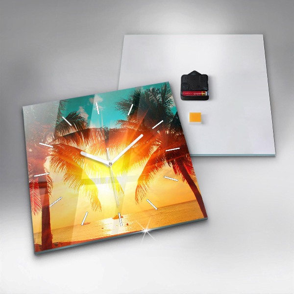 Štvorcové hodiny Prázdniny Oddych Leto