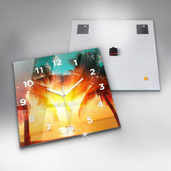 Štvorcové hodiny Prázdniny Oddych Leto