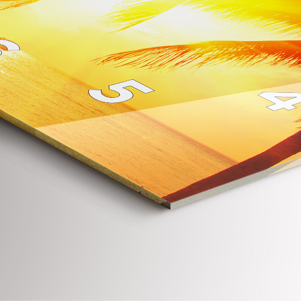 Štvorcové hodiny Prázdniny Oddych Leto