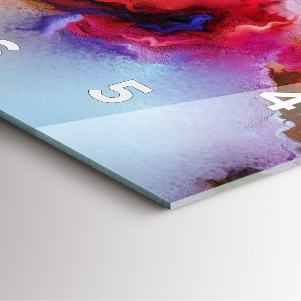 Štvorcové hodiny Rozliate farby