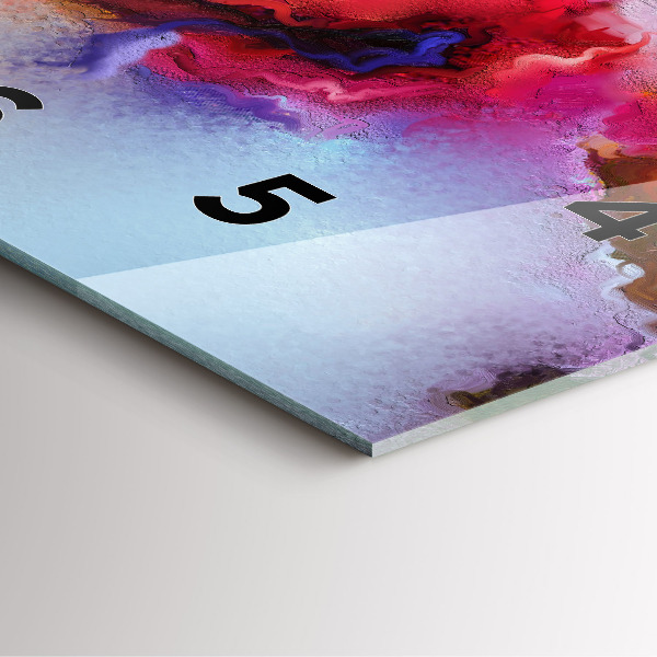 Štvorcové hodiny Rozliate farby