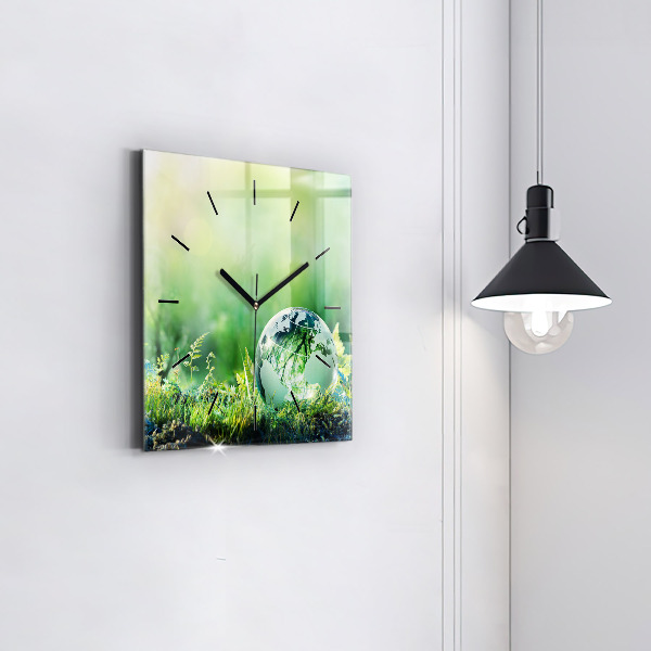 Štvorcové hodiny Globe