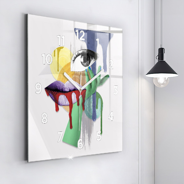 Štvorcové hodiny Surrealistická koláž