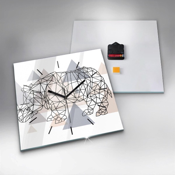 Štvorcové hodiny Geometrický vzor