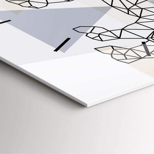 Štvorcové hodiny Geometrický vzor