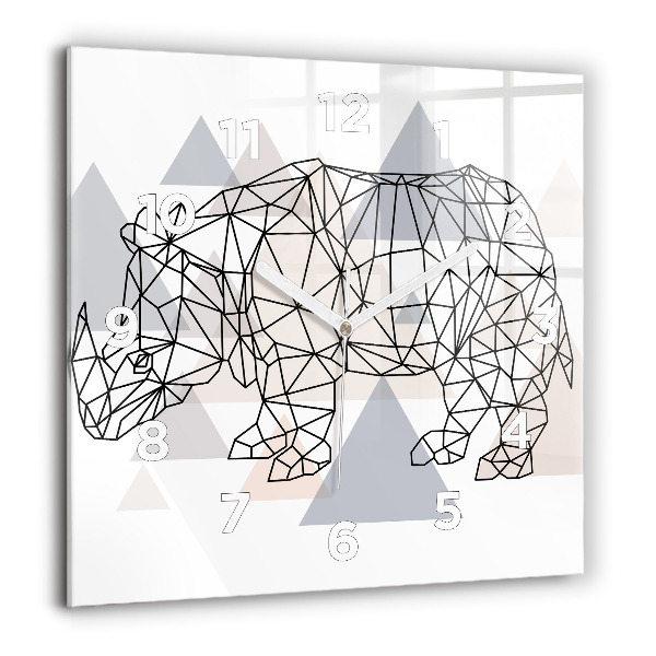 Štvorcové hodiny Geometrický vzor