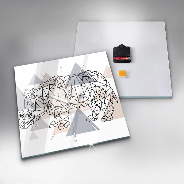 Štvorcové hodiny Geometrický vzor