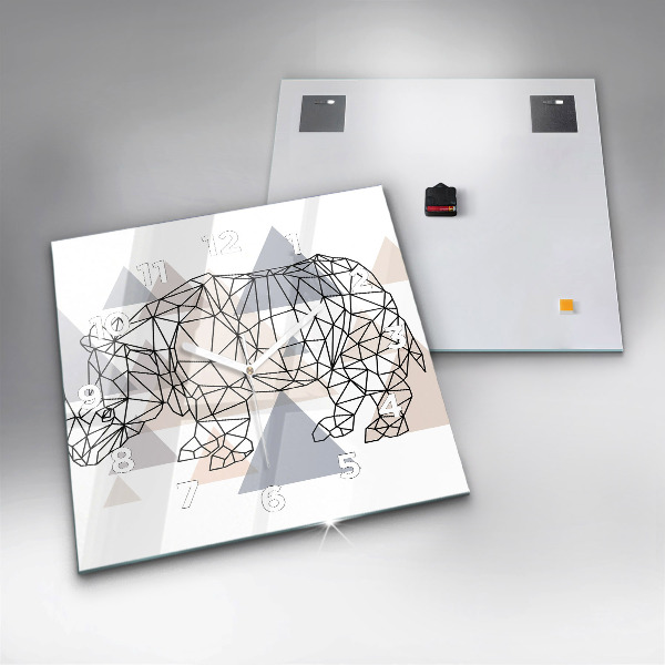 Štvorcové hodiny Geometrický vzor