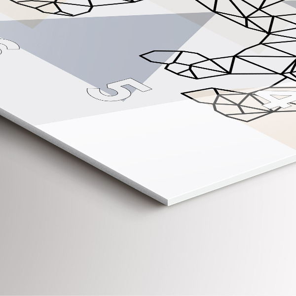 Štvorcové hodiny Geometrický vzor